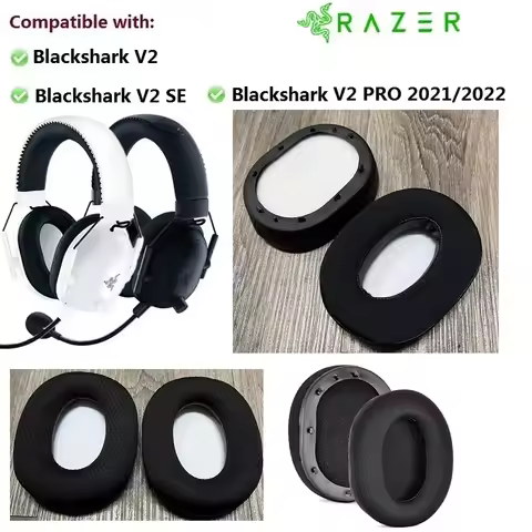 Cooling Gel Ear Pads For Razer Blackshark V2,V2 SE,V2 PRO 2021/2022 headphones replacement Earmuff E