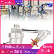 yoaushop Auto Drain Valve DN15 G1/4 Stainless Steel Filter Screen One Button Cleanliness Drainage fo