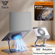 Laptop Stand 360° Adjustment With RGB Fan Laptop Cooler Laptop Carbon Steel Laptop Stand