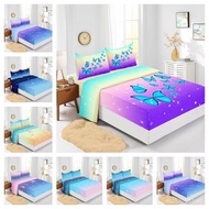Four-Piece Set Colorful Bed Sheet Bedding Digital Gradient Cross-Border3D Protective Cover Printed M