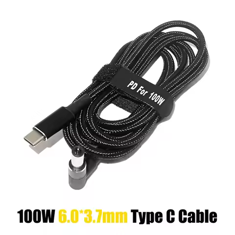USB C to Laptop Charging Cable Adapter Male Type C to 6.0x3.7mm Converter 100W PD Fast Charging for 