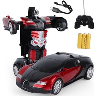 Kereta Mainan Kawalan Jauh / 666 Bugatti 1:18 RC Remote Control Car Transform Robot Toy Kids Birthday Gift Automobile