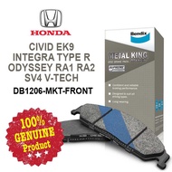 Original. Bendix DB1206MKT Front Brake Pad - Honda Civic EK9/ SV4 V-Tech