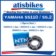 NTN YAMAHA SS110 / SS.2 ( SET C3 ) 100% ORIGINAL Motorcycle Engine Bearing Set 6001C3 6002C3 6203C3 