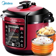 QM👍Midea Electric Pressure Cooker5LElectric Pressure Cooker6Household Smart Double-Liner Electric Pressure Cooker Rice C
