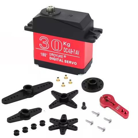Droyuke Waterproof 20KG 25KG 30KG 35KG Servos 180 270 Degree Large Torque Digital Servo Metal Gears 