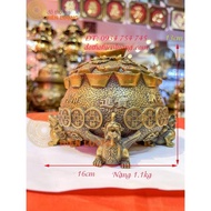 Brass Capacitor with Pixiu Base, RxC Gold Bar Lid: 16x13cm-1.1kg