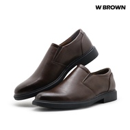 W BROWN Men's Loafer Non-Laced Dark Brown Shoes for Men Side Gusset for Men ( WCL1849DB )