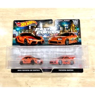 Hotwheels Premium Twin Pack Fast & Furious Toyota Supra & Toyota GR Supra