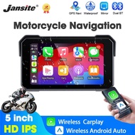 5 inch Motorcycle CarPlay Navigation GPS Wireless Carplay&Android Auto Moto Monitor IPX7 Waterproof 