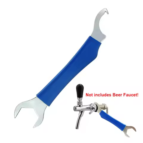 2 In 1 Beer Faucet Hex Nut Wrench, Beer Tap Wrench Heavy Duty Faucet Spanner Tool for Draft Beer Tap