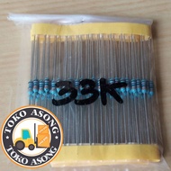 33k Metalfilm Resistor 1% 1/4 Watt 33 kilo ohm Resistor