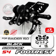 Footrest Single Set (S4- Black) RCB for Suzuki Raider 150 / Belang