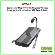 iWalk Scorpion Air Mag 10000mAh Magnetic Wireless Powerbank with Lightning / USB Type-C Cable