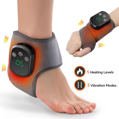 Electric Ankle Protector Wrist Massager Foot Brace Hot Compress Vibration Ankle Support Guard Band H
