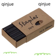 QINJUE 1000Pcs Staples per Pack Colored Staples, 6 Colors 1/4 Inch 26/6 Standard Staples, Colorful 2