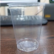Set of 50 disposable plastic cups. 300ml transparent plastic cup with lid, good heat resistance, con
