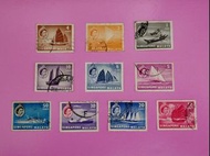 星加坡(英屬)「帆船」郵票(信銷)10枚