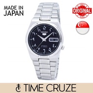 [TIME Cruze] Seiko 5 SNK063J5 Automatic Japan Made Black Arabic Dial Men Watch SNK063J SNK063