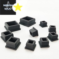 GMLdailyToolsMix Square Silicone Rubber Plugs 9.6mm~50.6mm Black Hole Caps Blanking End Stopper Furn