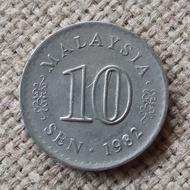 Koleksi Koin Malaysia 10 Sen thn 1982 K-0392