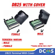 DB25 Terminal Connector With Male Cover Female/ 25 Pin Terminal/