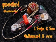 วงจรกีตาร์ไฟฟ้า  1โวลุ่ม 2โทน ซีเล็คเตอร์ 5 ทาง  แบบ Stratocaster  #Homeland