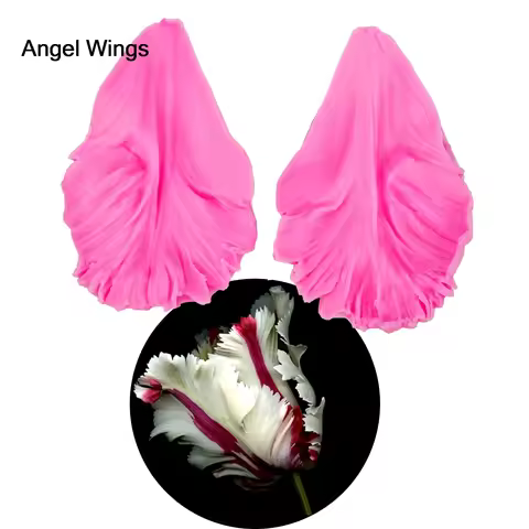 Angel Wings Food grade 3D fondant cake silicone mold Embossing for Reverse forming polymer clay choc