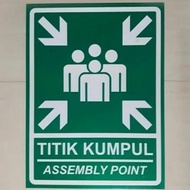 Acrylic Sign Assembly Point Assembly Point/ Acrylic Sign Sticker Assembly Point 2mm 29x20 cm Sticker