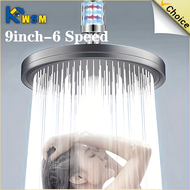 Six-speed Adjustable Overhead Shower Head High Pressure Shower Head Booster Shower Shower Head Sets 