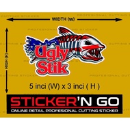 STICKER CUTTING CUSTOM UGLY STIK DESIGN