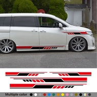 4PCS Car Door Stickers Apply For Nissan Elgrand E50 E51 E52 Motorhome Camper Van Stripe Graphics Aut