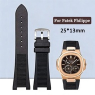 25*13mm Rubber Watch Strap for Patek Philippe 5711 5712 5726 5980 PP for Nautilus Ellipse Bracelet W