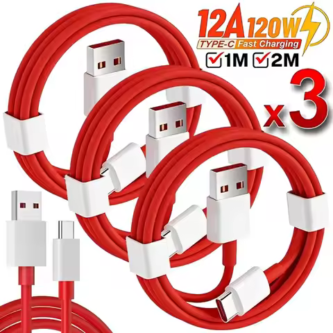 120W 12A Type C USB Super Fast Charging Cable for OnePlus 9R 10 Pro 11 11R 12 13 Nord 2T 3CE Type C 