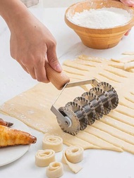 麵條格紋滾筒不鏽鋼麵條刀防滑麵團切刀麵食麵條機廚房烹飪工具多種顏色