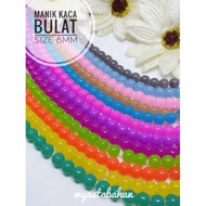 6mm Round Glass Beads