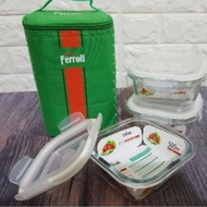 Ferroli thermos glass lunch box, office lunch box with free thermal bag