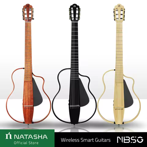Natasha NBSG Travel Guitar Nylon String Silent Crossover Wireless Compact