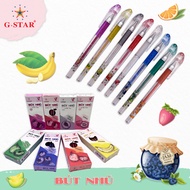 Hộp 12 cây bút Gel kim tuyến Glitter Gstar ngòi 1mm mực nhũ kim tuyến thơm nhiều hương