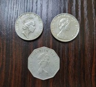 女皇頭 三款不同五元硬幣各一