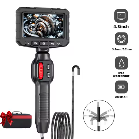 360 Degrees two Way Steering 2MP HD Industrial Endoscope for Car Pipe Inspection Sewer Camera Boresc