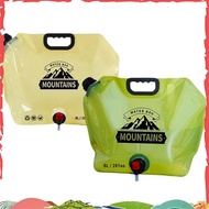 Camping 2PCS 2 Gallon  Water Container with Spout, Foldable Empty Gallon Jug for Outdoor Hiking