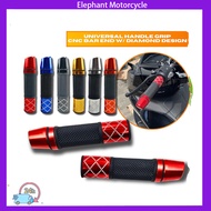 MOTORCYCLE UNIVERSAL HANDLE GRIP LIPSTICK STYLE W/ DIAMOND DESIGN HG-632-47A