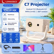 LONAISCI C7 4K Daylight Projector 900 ANSI Lumens Auto Focus 1080P Built-in WiFi/Bluetooth ??? ??? (