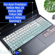 Silicone Laptop Keyboard Cover Accessory  For Acer Predator Helios Neo 16 PHN16-71 -N73Z46 56zu 79c7 57lq 79h1 54a6 76ma 16 inch
