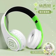 หูฟัง VBNGF Genshin Impact หูฟังเกม Nahida อุปกรณ์ประกอบการ Cosplay บลูทูธไร้สายแบบพกพาสเตอริโอหูฟัง