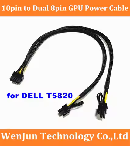 PSU 10pin to Dual 8(6+2)pin PCI-E Interface Power Cable for DELL T5820 Server and Graphics Card GPU 