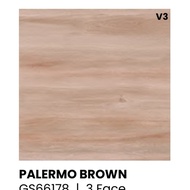 Granit Glossy Motif Kayu Coklat Palermo Brown Ukuran 60x60 By Sunpower