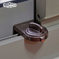日本GUARD ∣大安全鈕型(棕) 兒童安全鋁窗落地門鎖#34006