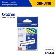 Brother Label Tape TZE เทปพิมพ์อักษร เคลือบพลาสติก เคลือบลามิเนต ขนาด 18 มม. | เทปแท้ กันน้ำ ทนสารเค
